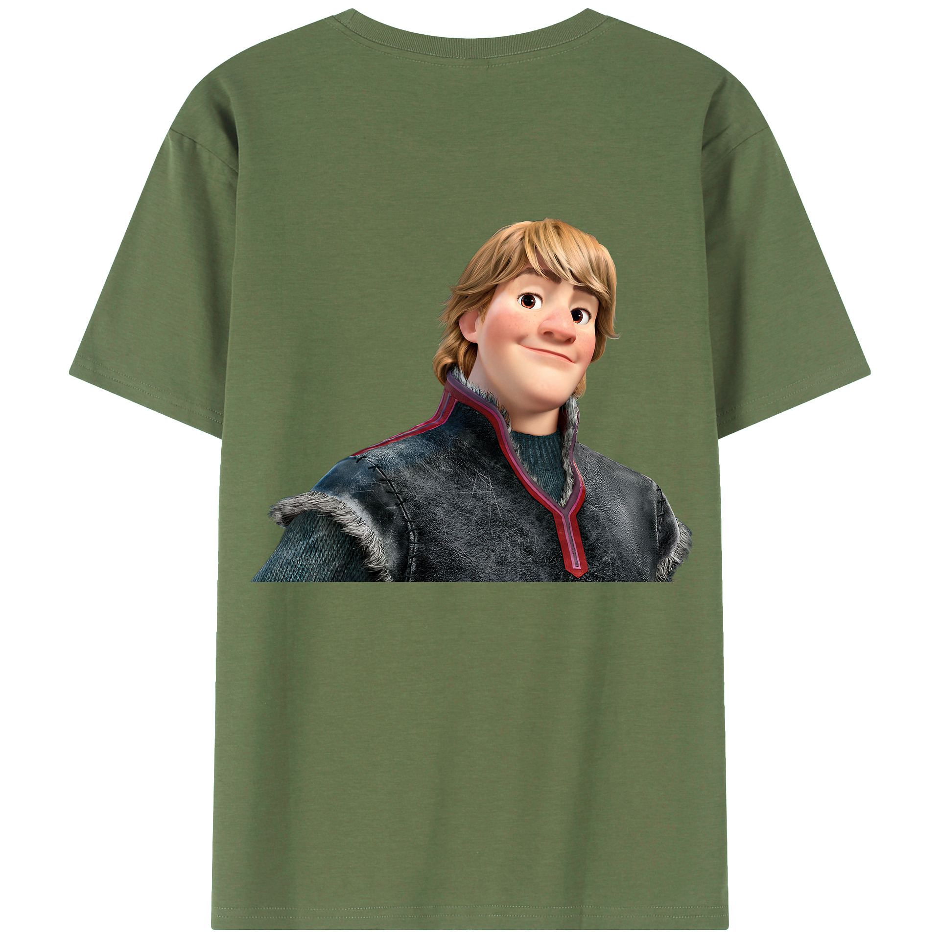 （画像用） アナと雪の女王 アンナ エルサ Frozen Anna Elsa 綿100％ メンズ半袖Tシャツ（バックプリント） 通気性